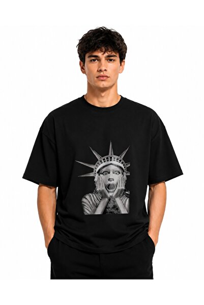 Inscriptie Ουνισέξ Βαμβακερό T-shirt Υψηλής Ποιότητας "Άγαλμα της Ελευθερίας ...