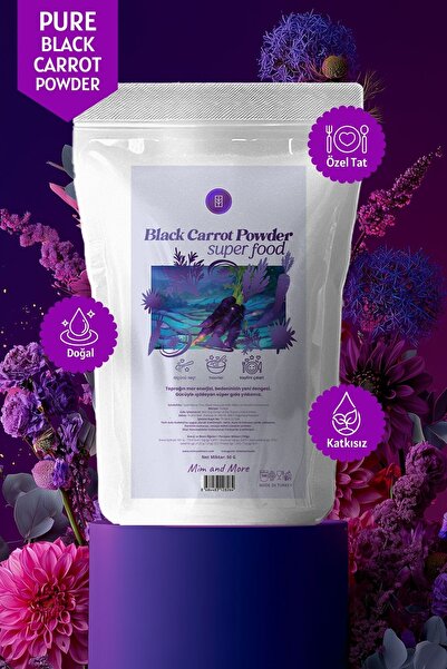 Mim and More Doğal Mor Havuç Tozu - Superfood Black Carrot, 50 gr