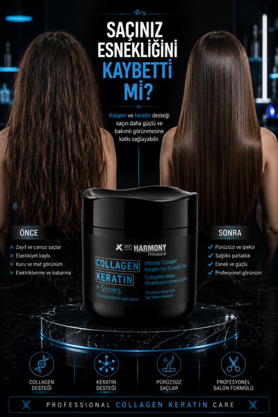 X Pro Harmony Collagen Keratin Hair Mask Hair Care Mask for Smooth Hair 500 ml