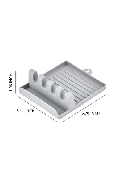 Choice 1pc grey 1PC Kitchen Spatula Rack Pot Lid Rack Shelves Countertop Shov...