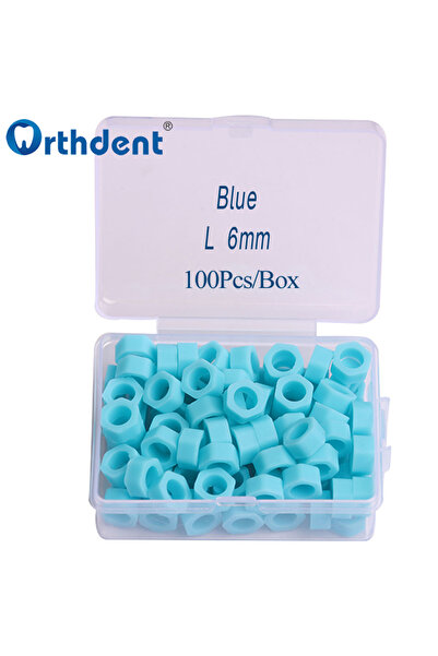 Choice8 Large Blue 100Pcs/box Dental Color Silicone Code Ring Identification ...