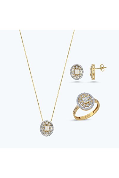 Altınbaş Altın Üçlü Oval Set