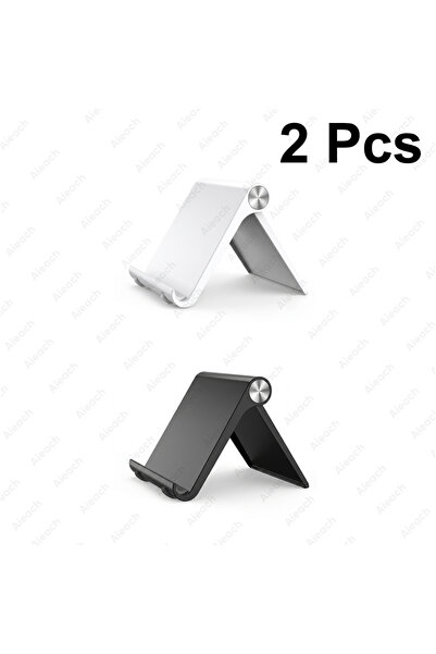 Choice10 White-Black-2 pcs Adjustable Folding Tablet Stand Holder for iPad 7....