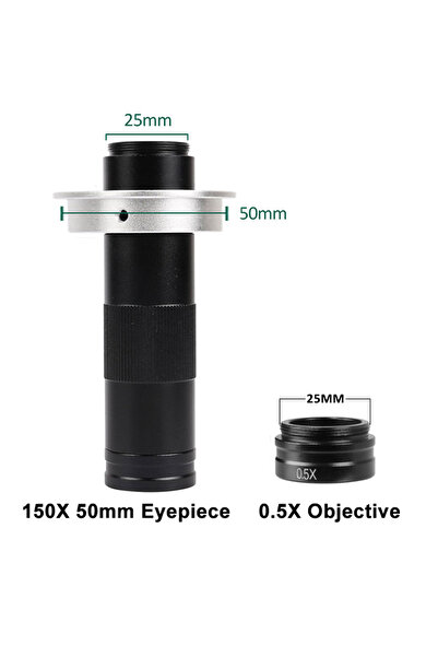 Choice6 150X 50mm 0.5X YIZHAN 0.5X Auxiliary Barlow Lens Objective 150X C-mou...
