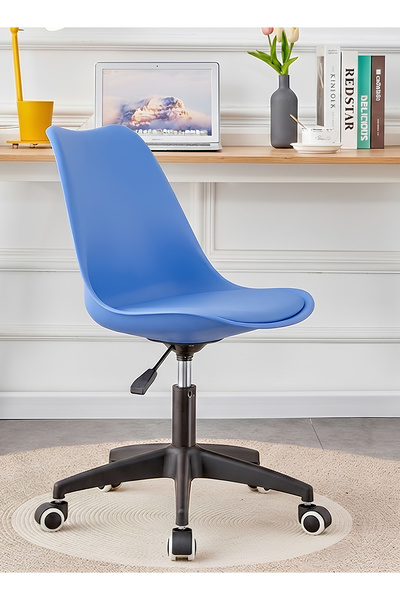 Taimi Ergonomic 360° Swivel Adjustable Height Office Chair, Padded, with whee...