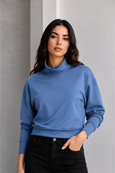 BALİNS Women's 2 Thread Degaje Collar Sweatshirt