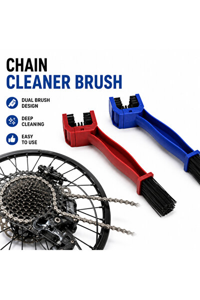 Choice Red Motorcycle Chain Cleaner Brush Tool For KTM HONDA YAMAHA SUZUKI Su...