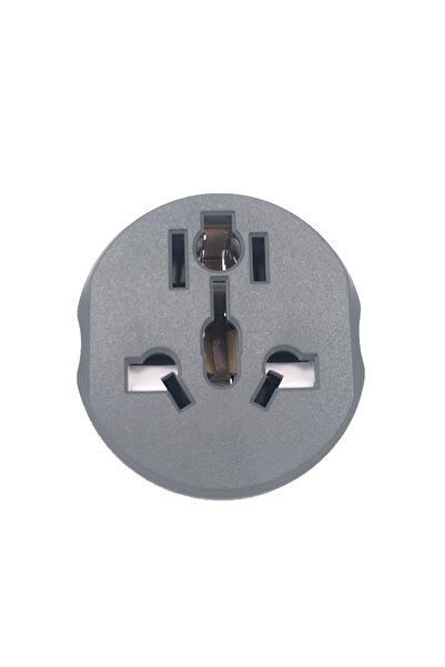 Choice Gray EU Plug Adapter 16A 250V Travel Adapter Converter 2 Round Socket ...