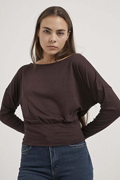 Arma Life Armalife 1506 low shoulder draped knit women's blouse