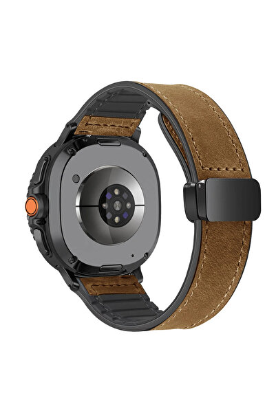 Choice16 Galaxy Watch 8 44mm DBrB Leather Silicone Band for Watch 8/9 40mm 44...