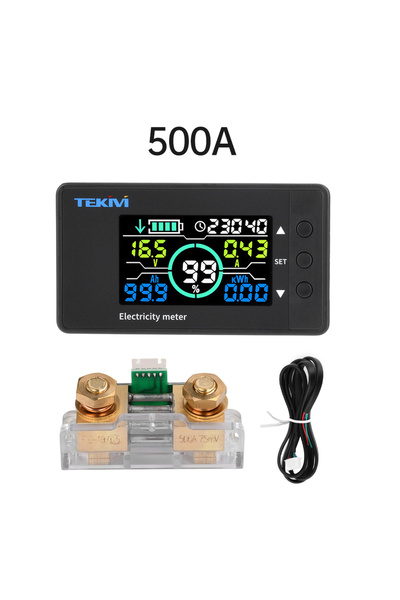 choice2 500A DC 7.5~100V Voltage Ammeter Power Meter Power Indicator Vehicle ...