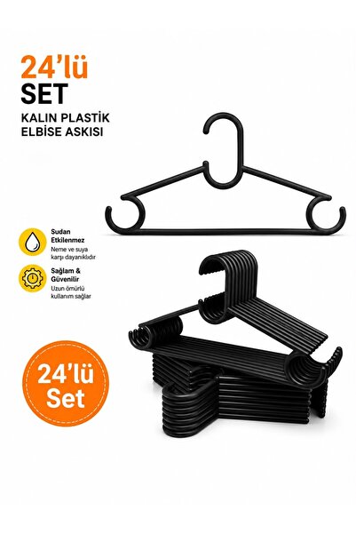 LUXQEN 24 Pieces of Clothes Hangers, Scarves, Shirts, T-Shirt Hangers, Unbrea...