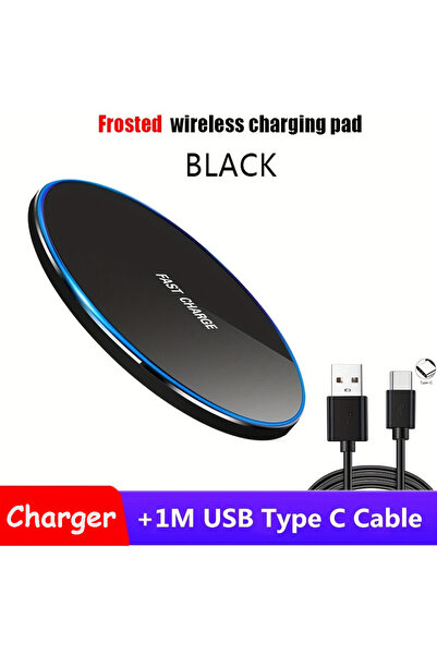 Choice3 Black with Cable [Fast Wireless Charger]Wireless Charger,15W Fast Cha...