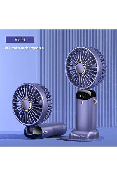 Choice4 Purple Portable Handheld Mini Fan Foldable Neck Hanging Fans 5 Speed ...