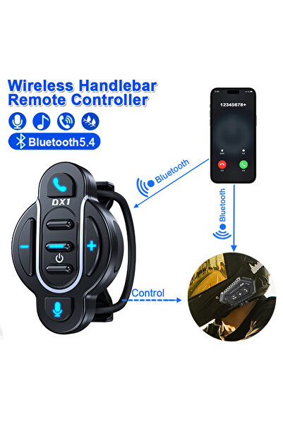 Choice Bluetooth V5.4 Motorcycle Handlebar Remote Control Wireless Helmet Hea...