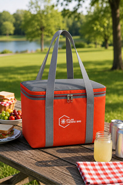 Wallery Bags 36 Litre Isı Yalıtımlı Fermuarlı Klasik Kamp Piknik Termos Sıcak...