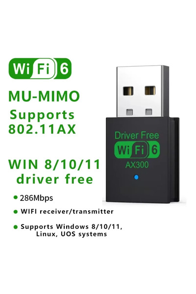 Choice1 WHITE WiFi Receiver AX300 WiFi 6 Wireless Adapter 2.4G WiFi Card Wifi...