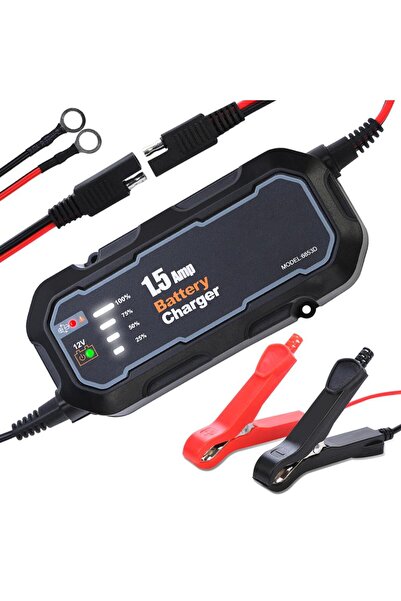 Choice1 Europe Plug 12V 1500mA Automatic Smart Motorcycle Battery Charger Mai...