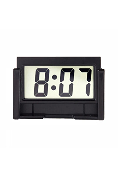 Choice black Mini Digital Clock Car Electronic Clock LCD Display Time Clock f...
