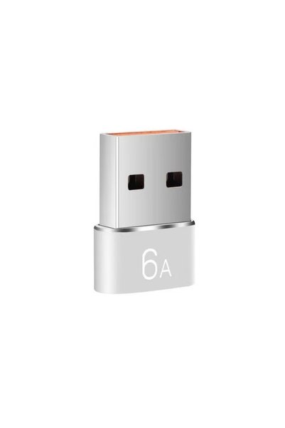 Choice محول شاحن USB من النوع C إلى USB 6A OTG من A-silver-1pcs بقدرة 120 وات...
