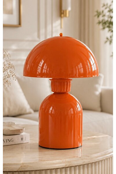 Fico Home Modern Abajur Orange Masa Lambası Metal Gövde Tasarım Ürün Turuncu ...