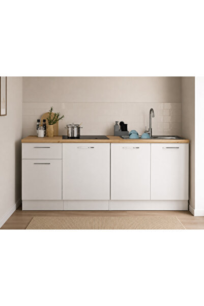 Tdesigno Agora Mutfak 4 Kapaklı-1 Çekmeceli Alt Modül -180 cm - Tezgah Dahil