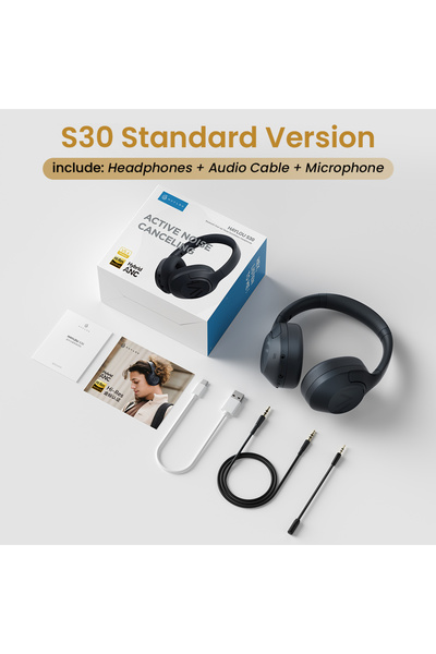 Choice سماعات رأس لاسلكية Haylou S30 بتقنية بلوتوث 5.4، الإصدار القياسي B، مز...