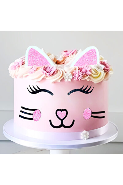 Choice Pink LaVenty Kitty Cat Birthday Cake Topper Kitty Cat Cake Decoration ...
