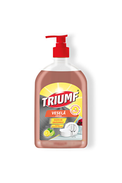 TRIUMF Detergent de Vase, Citrice, Dizolvă grăsimile cu glicerină vegetală, 5...
