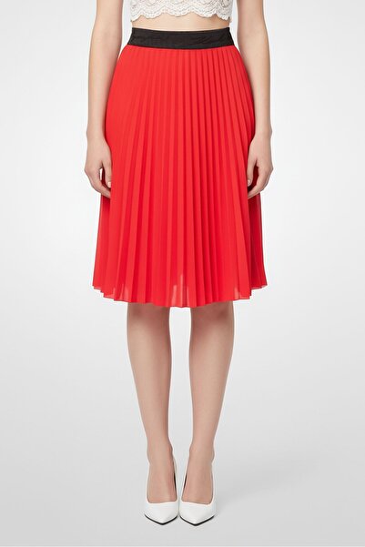 Karl Lagerfeld Women Pleated Skirt, Red