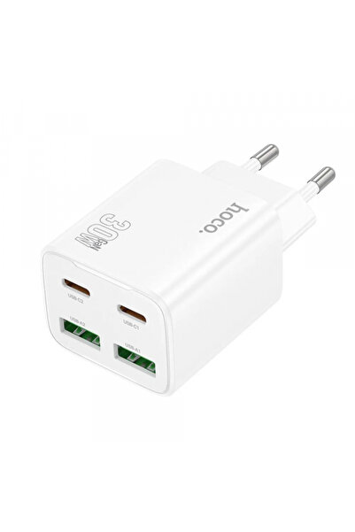 Hoco Incarcator Retea N56, 30W, 3A, 2 x USB-A - 2 x USB-C, Alb