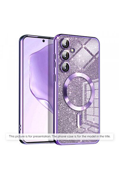 Apple Husa MagSafe pentru iPhone 17, Techsuit, Luxury Glitter, Mov Deschis