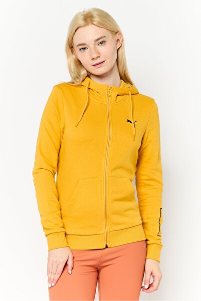 Puma Women Regular Fit Long Sleeves Outdoor Sweatshirt, Mustaed