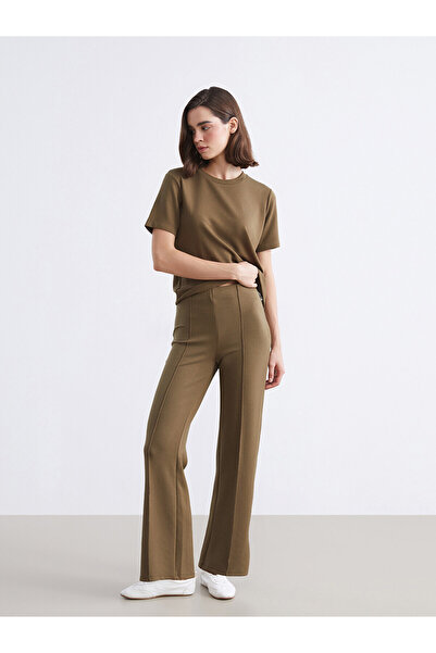 LC Waikiki Alita City Lcw Vision Khaki Interlock Straight Narrow & Slim Strai...