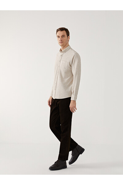 LC Waikiki Lcwaikiki Classic Brown Loose Fit Velvet Men's Trousers with Nevav...