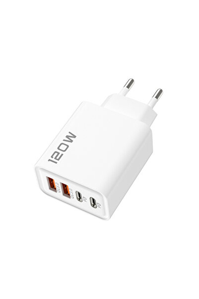 choice2 EU Plug White 120W USB Fast Charger Type C Mobile Phone Charger Adapt...