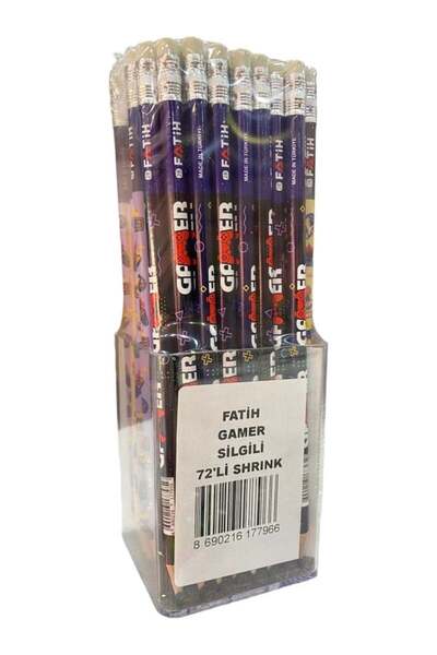 FATİH KALEM Fatih Kurşun Kalem Gamer Silgili - 72'li Paket