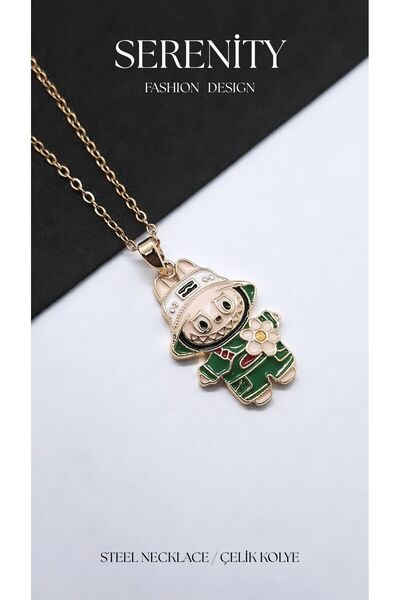 Serenity Labubu Figured Steel Necklace01