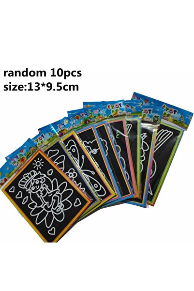 Choice random 10pcs 10pcs Children Scratch Montessori Drawing Toys DIY Paper ...
