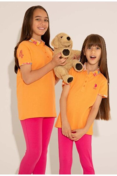 U.S. Polo Assn. U.S. Polo Assn Girls' Short Sleeve Polo Collar Logo Embroider...