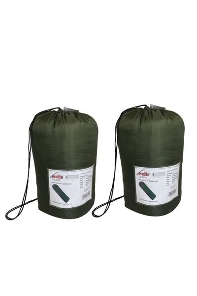 Evolite Sac de dormit combinabil Camper Pro Sq pentru 2 persoane, kaki.