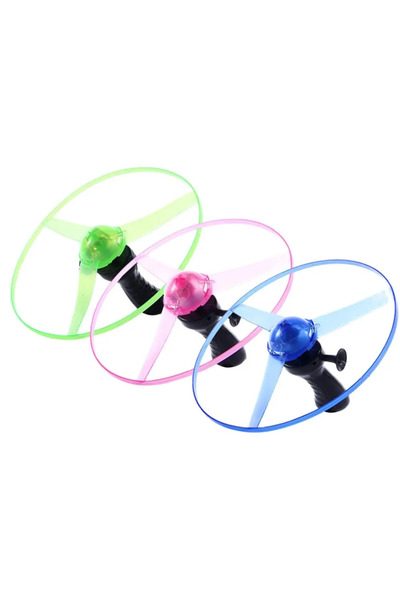 Choice قرص طائر مضيء بضوء LED مع سلسلة سحب، لعبة UFO طائرة دوارة، لون عشوائي،...