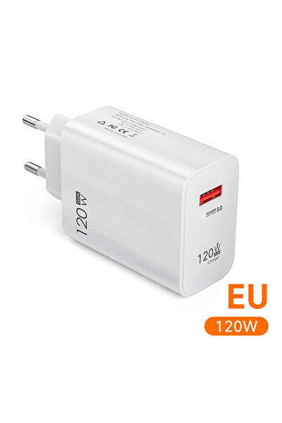 Choice EU Plug 120W GaN USB Charger QC 3.0 EU/US Plug Phone Charger Adapter T...