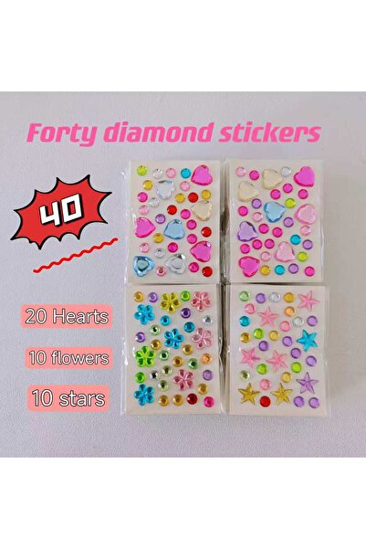 Choice 40 sheets 40 Style Wholesale Colorful Diamond Mini Sticker Accessories...