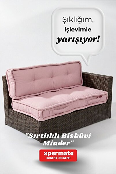 XPERMATE Bisküvi Yer Minderi Kalorifer Önü Palet Üstü Bahçe Balkon Minderi 60...