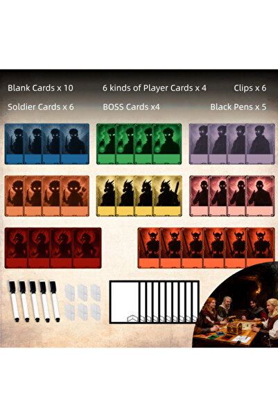 Choice 44pcs cards 44pcs DND Erasable Initiative Tracker Set with Character M...