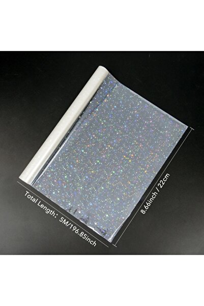 Choice3 TT1052 BOPP Holographic Precoated Film 22x500cm Clear Waterproof Scra...