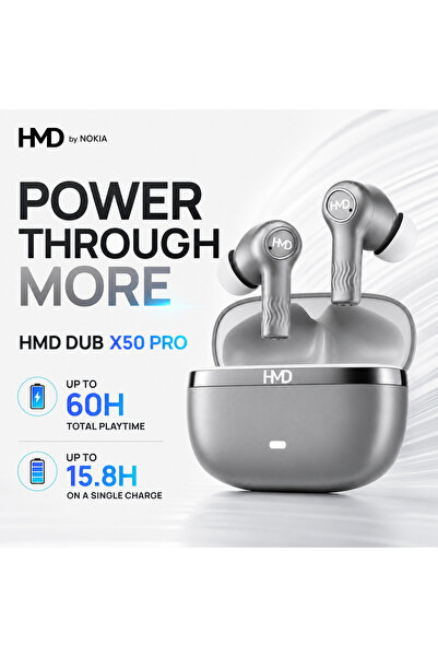 Hmd DUB X50 Pro True Wireless Earbuds, Bluetooth, 10mm Drivers, Hi-Fi DSP, AN...