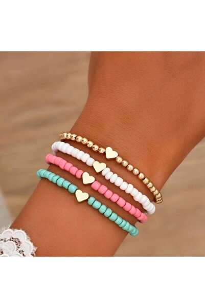 Choice 4PC Bohemian Vacation Style Bracelets for Women Beaded Beads Bracelet ...