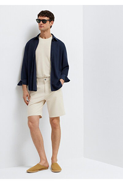 Mavi Garrett Edition Ecru Leinen-Mischgewebe-Jeansshorts 0417315-A3264